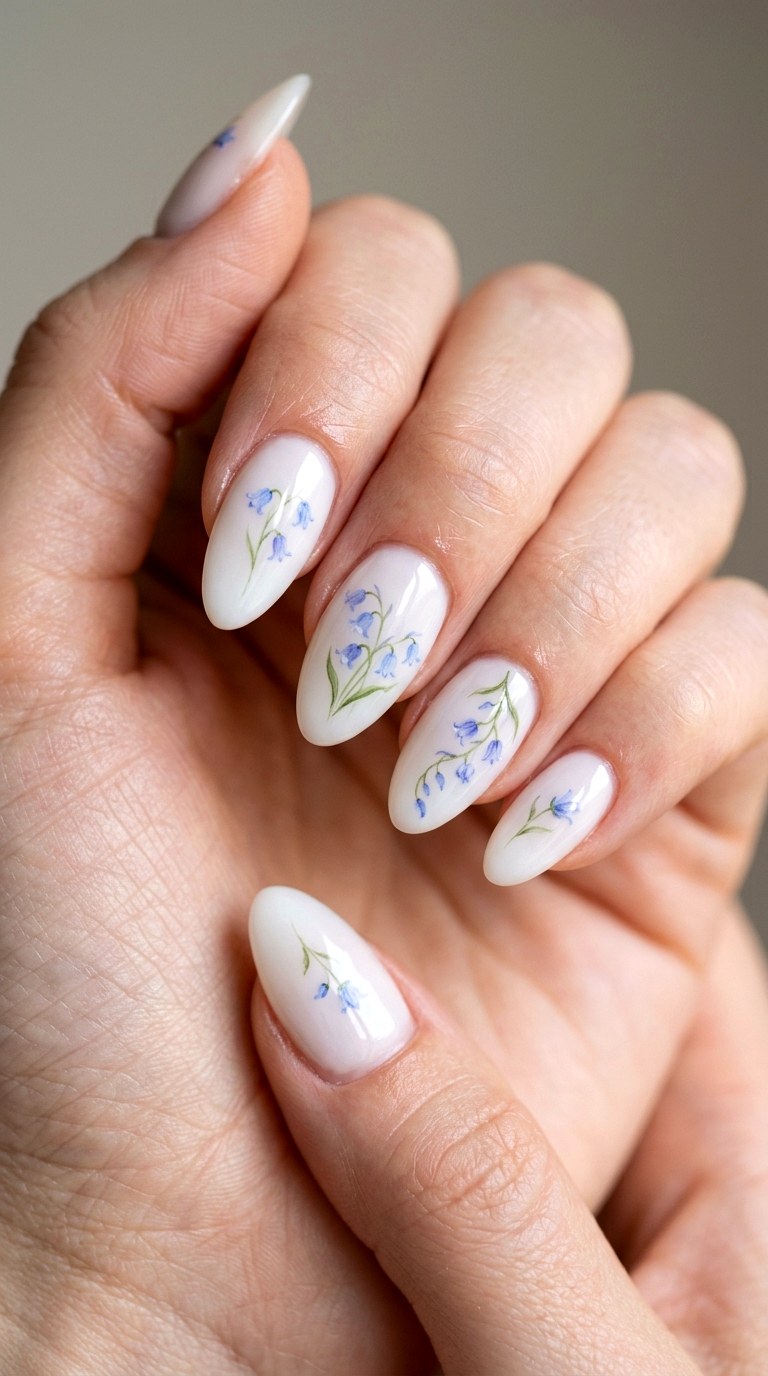 Bluebell Meadow - 30 Professional Spring Acrylic Nails