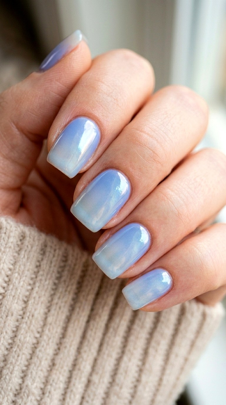 Blueberry Milky Glaze - 24 Radiant Spring Ombre Nails