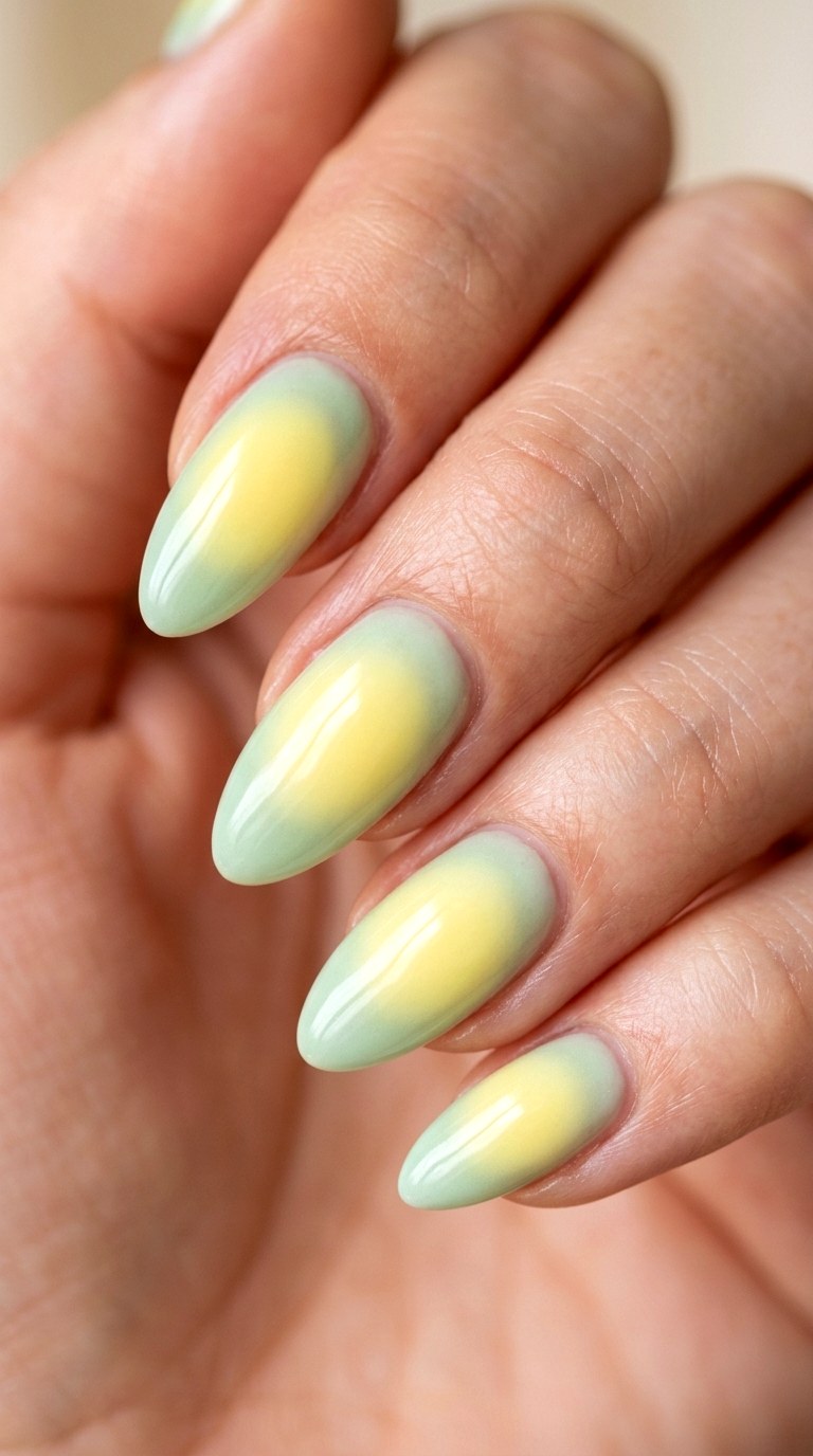 Blurred Aura Ombre - 29 Pastel Spring Ombre Nails
