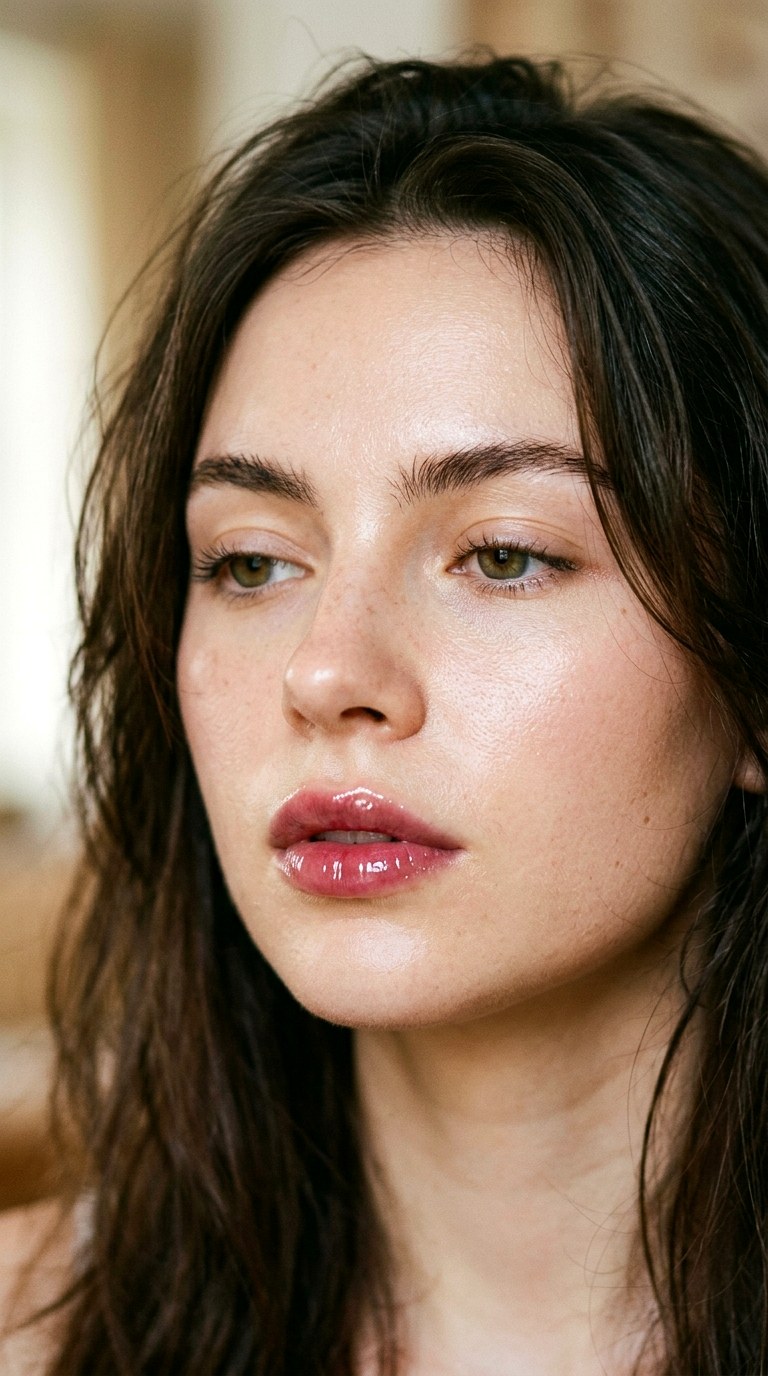Blurred Lip Stain with Gloss Finish - 20 Glass Skin Full Glam Makeup Trends Everyone Loves