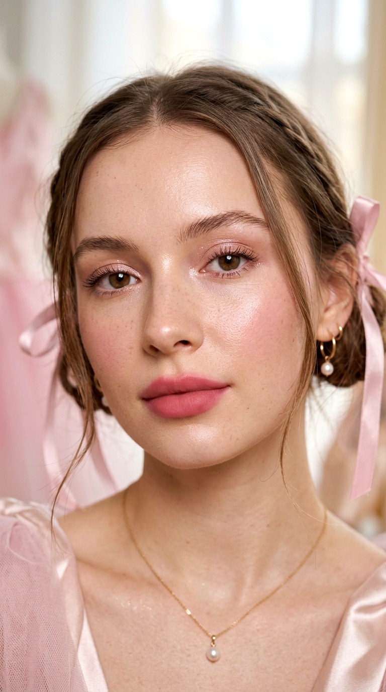 Blurred Pink Lip Ballet Trend - 22 Balletcore Beauty Makeup Ideas