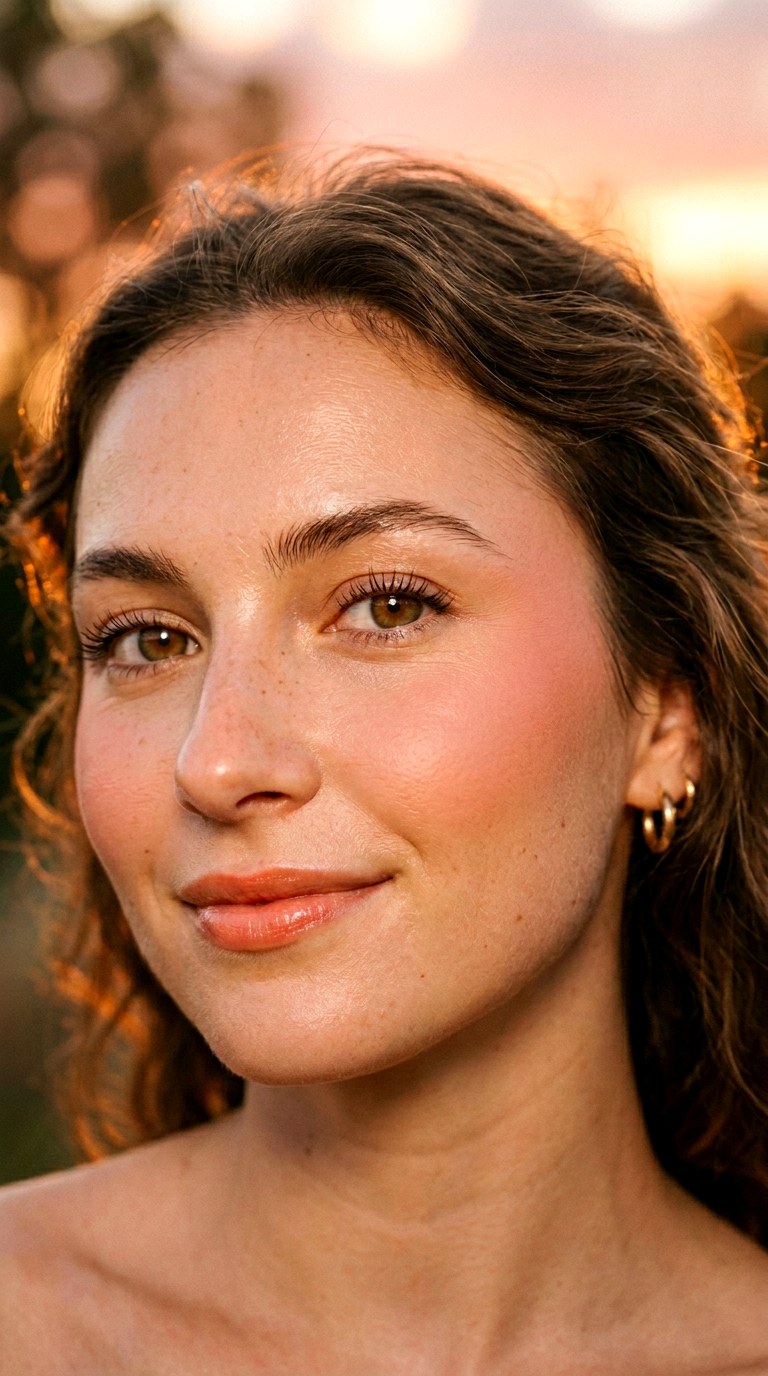 Blurred Sunset Cheeks - 28 Airbrushed Blush Makeup Trend