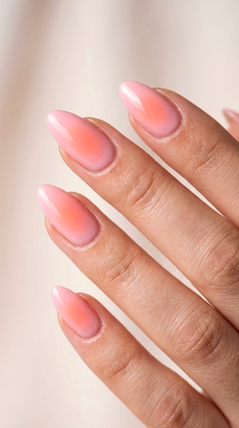 Blush Pink to Soft Coral Dip - 24 Light Spring Ombre Nails
