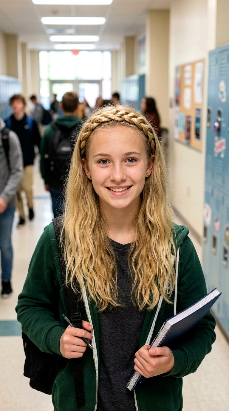 Braided Headband - 26 hairstyles for school