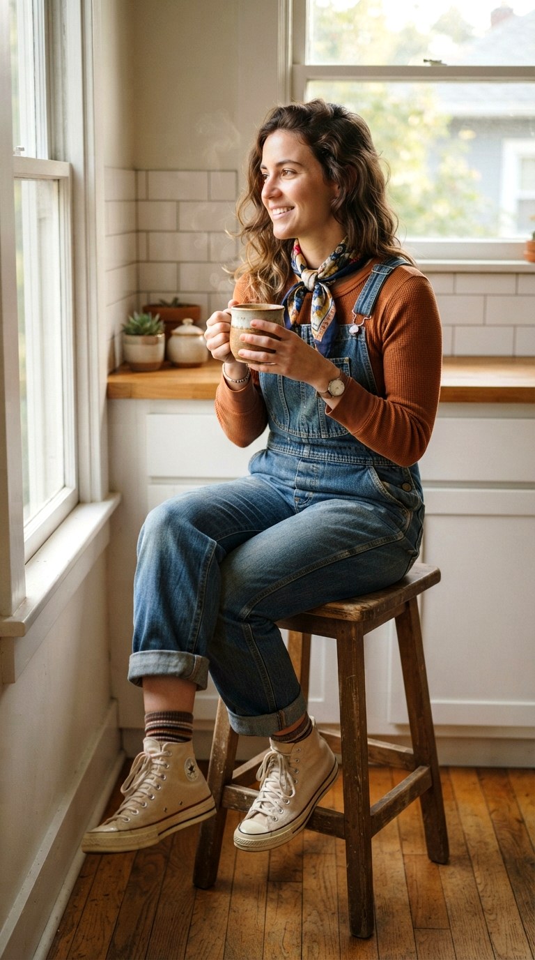Breezy Linen Summer Layers - 24 orange shirt outfit