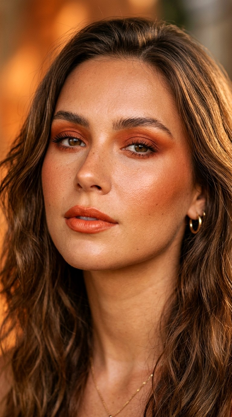 Burnt Orange Monochrome Makeup - 22 Summer Citrus Pop Eyes Lemon, Orange & Lime Shades