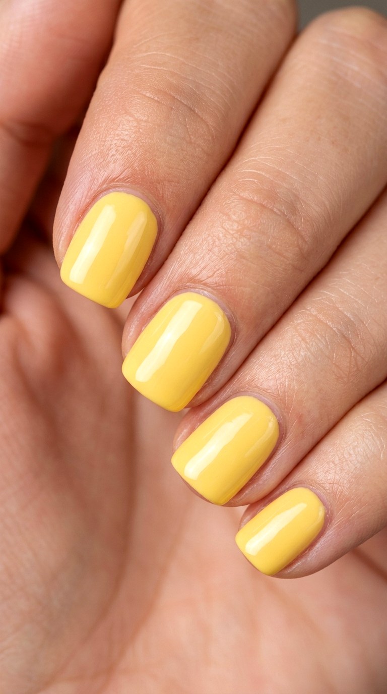 Butter Yellow Sunshine Tips - 28 Quick Spring Color Street Nails