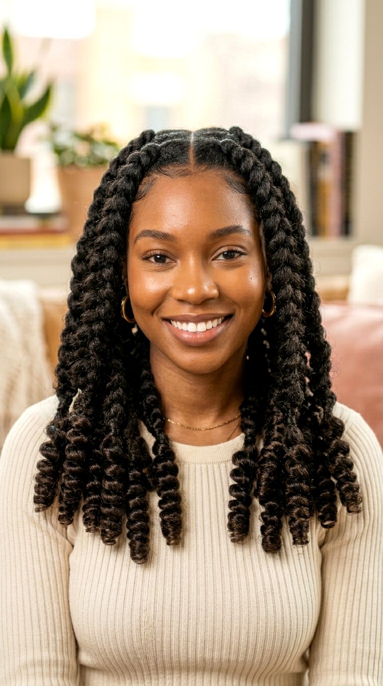 Butterfly Braids With Curled Ends - 21 hairstyle braids