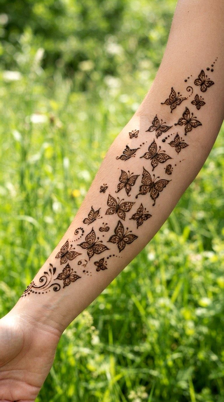 Butterfly Ensemble - 27 henna tattoo design