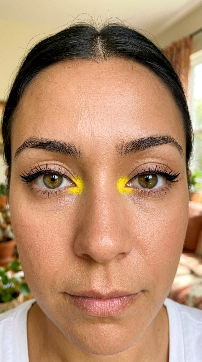 Canary Yellow Inner Corner Pop - 21 colorful makeup looks