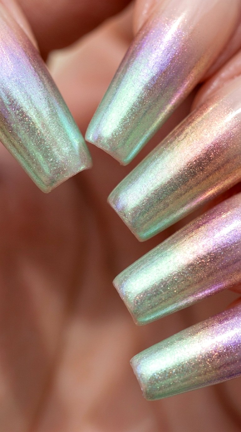 Candy Coated Chrome Tips - 25 Early Season Spring Multicolor Nails