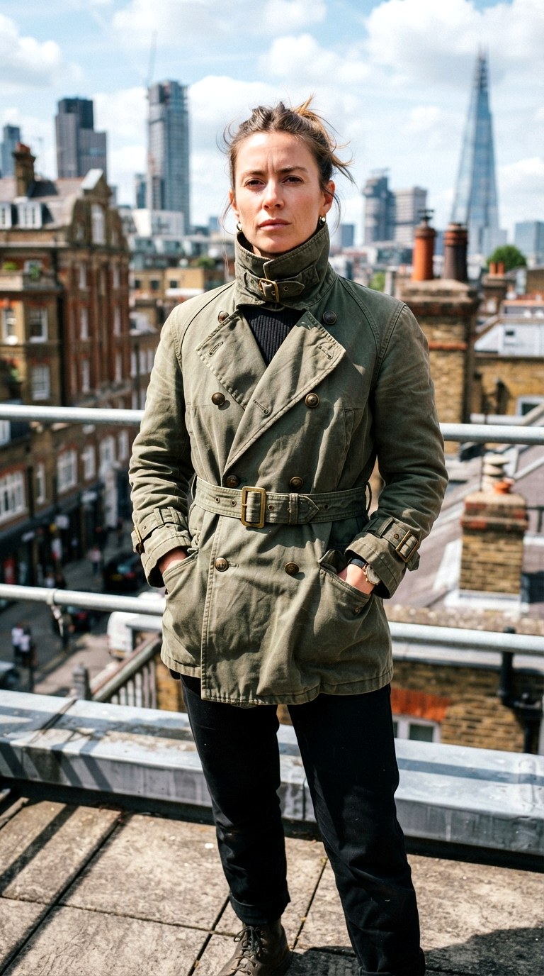 Canvas Trench high collar jacket - 30 high collar jacket