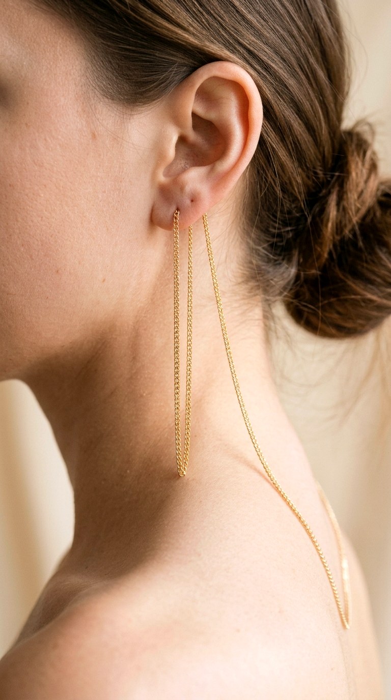 Chain Link Threaders - 20 trending earrings