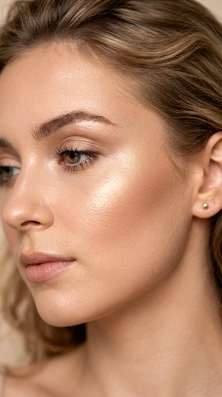 Champagne Glow Contour - 23 Glazed Shimmer Skin Makeup Looks for a Radiant 2026