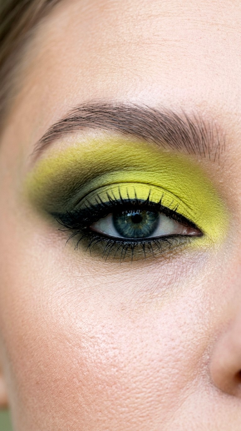 Chartreuse Smoky Eye - 25 colorful makeup ideas