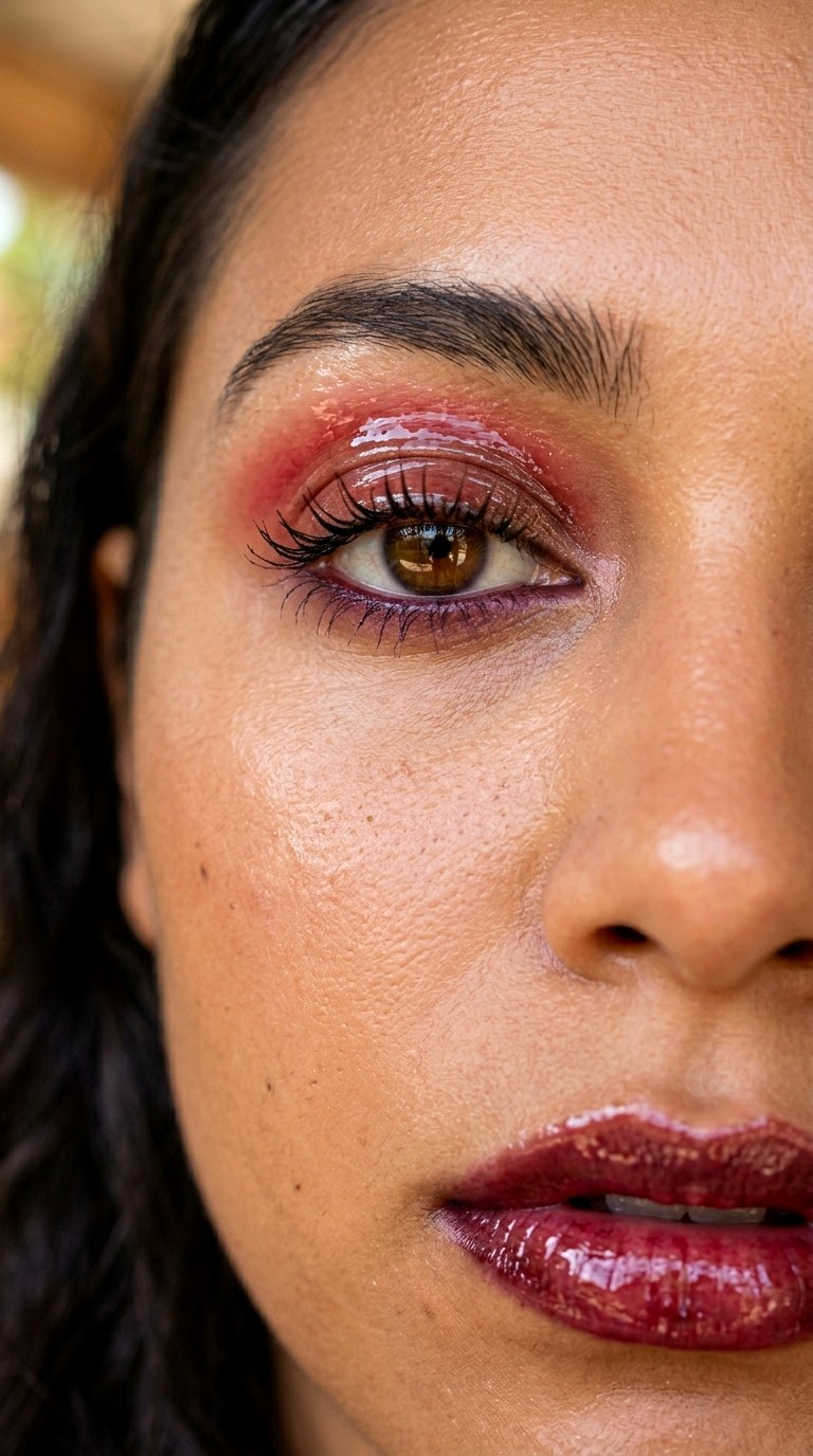 Cherry Cola Drenched Glam - 21 colorful makeup looks