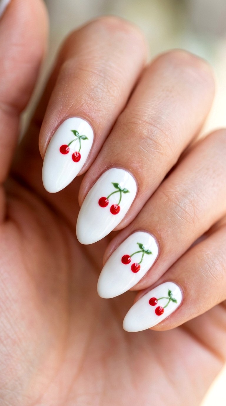 Cherry Pie Sweet Accents - 27 Picnic Spring Multicolor Nails