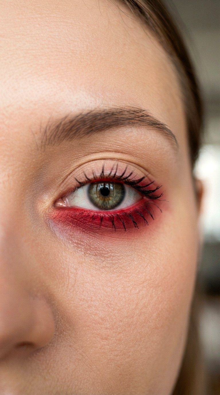 Cherry Red Lower Lash Pivot - 30 creative makeup looks