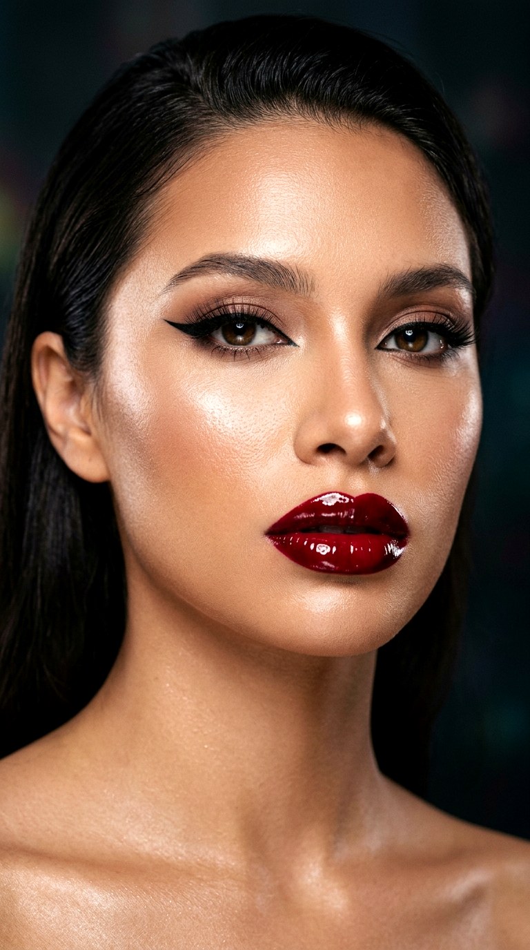 Cherry Vinyl Lips - 20 glossy lips makeup 2026