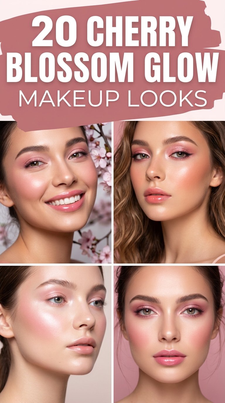 Cherry Blossom Glow Makeup Looks