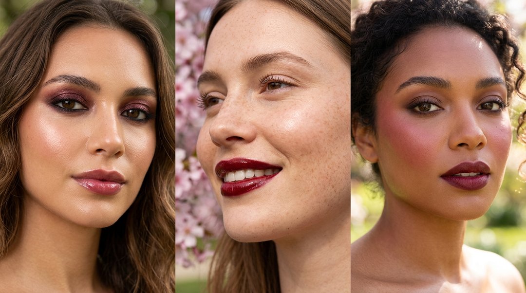 Cherry Cola Spring Makeup Collage