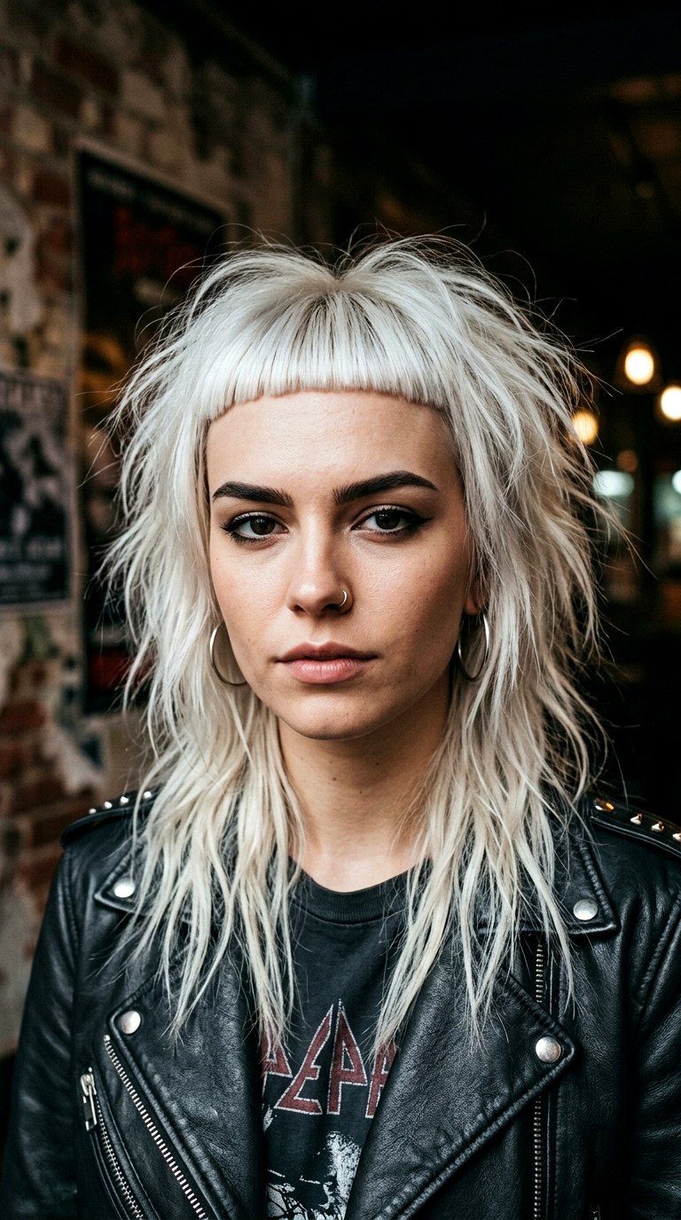 Choppy Micro Bangs and Blunt Lines - 21 Shoulder Length Wolf hair Cut
