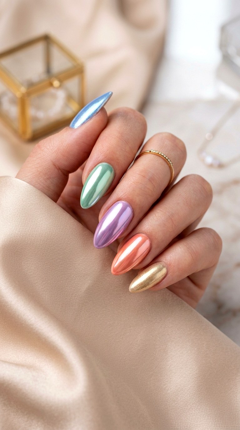 Chrome Pastel Nails - 27 Viral Spring Nail Trends Everyone Is Obsessed With