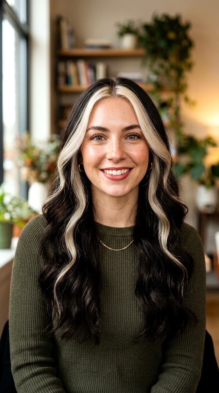 Chunky Face Framing Money Pieces - 20 dark hair with blonde