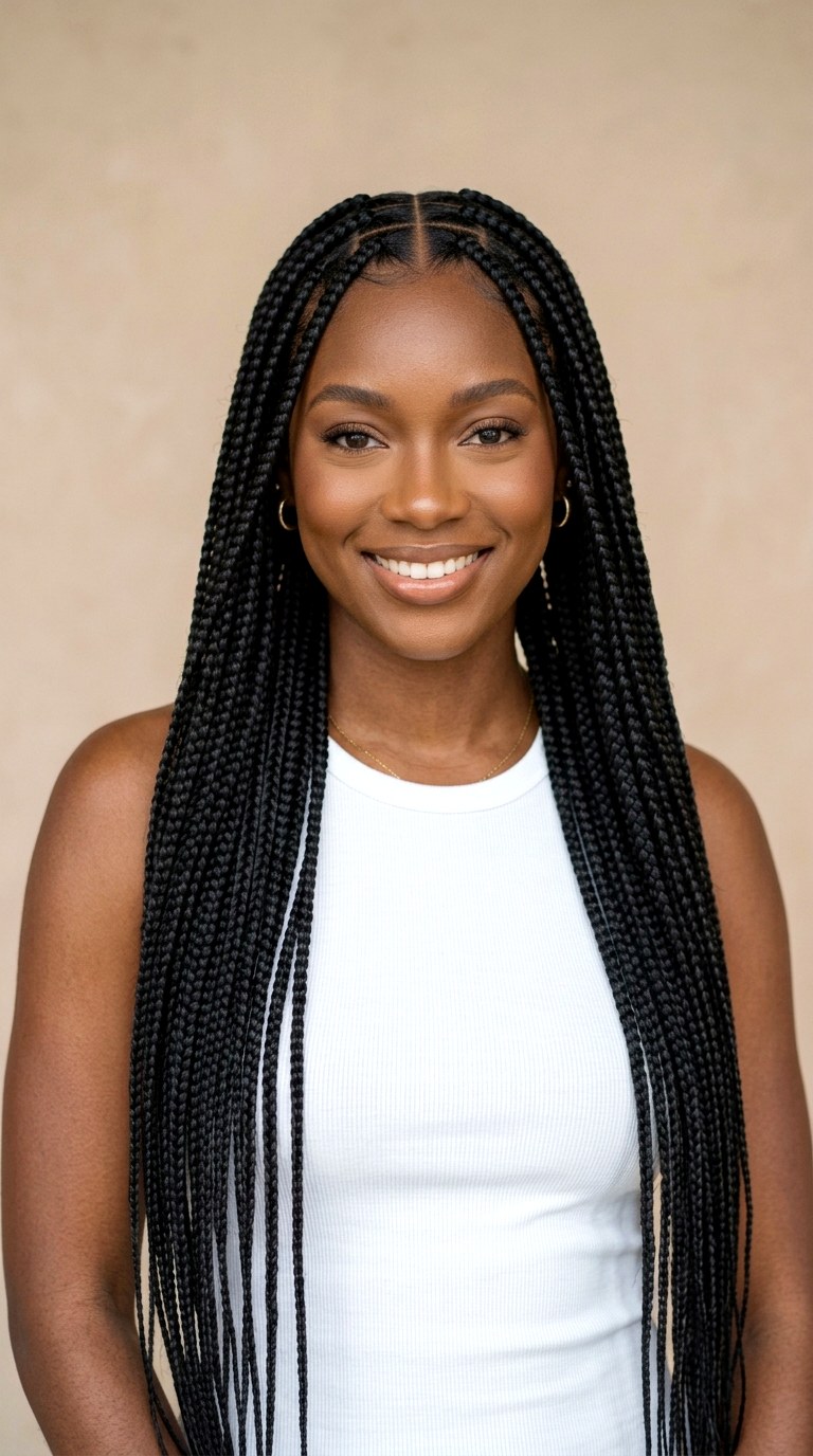 Classic Box Braids - 27 braided hairstyles for black women