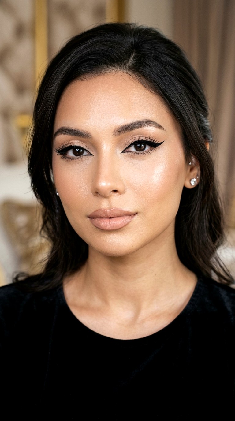 Classic Jet Black Cat Eye - 23 Trending Black Wing Eye Liner Looks 2026