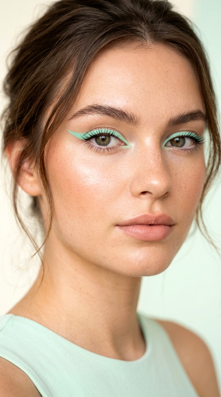Classic Mint Green Winged Liner - 28 Mint Green Graphic Liner Look