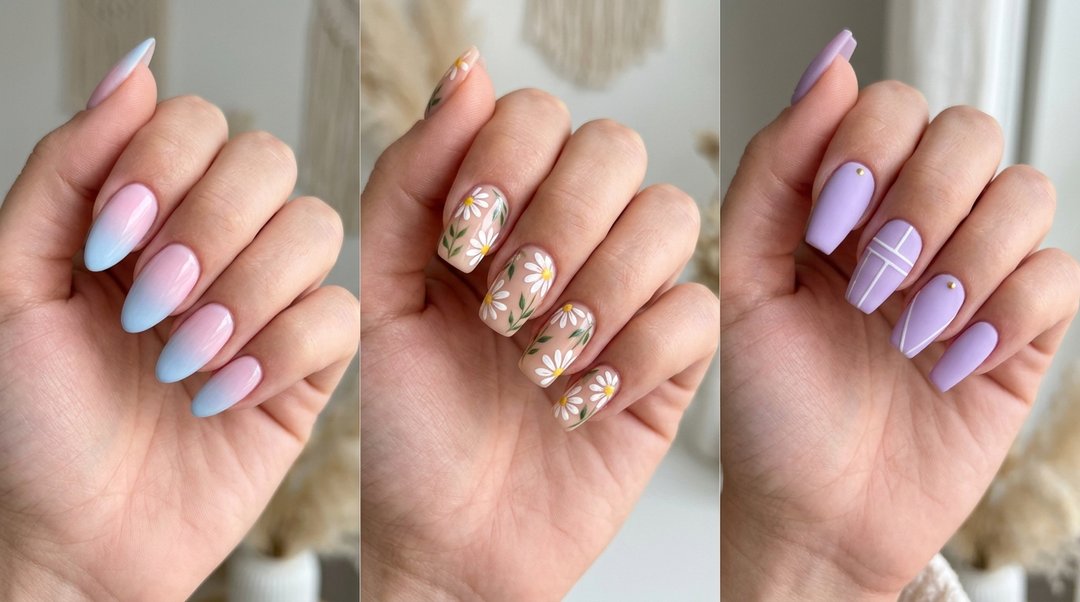Classic Spring Acrylic Nails