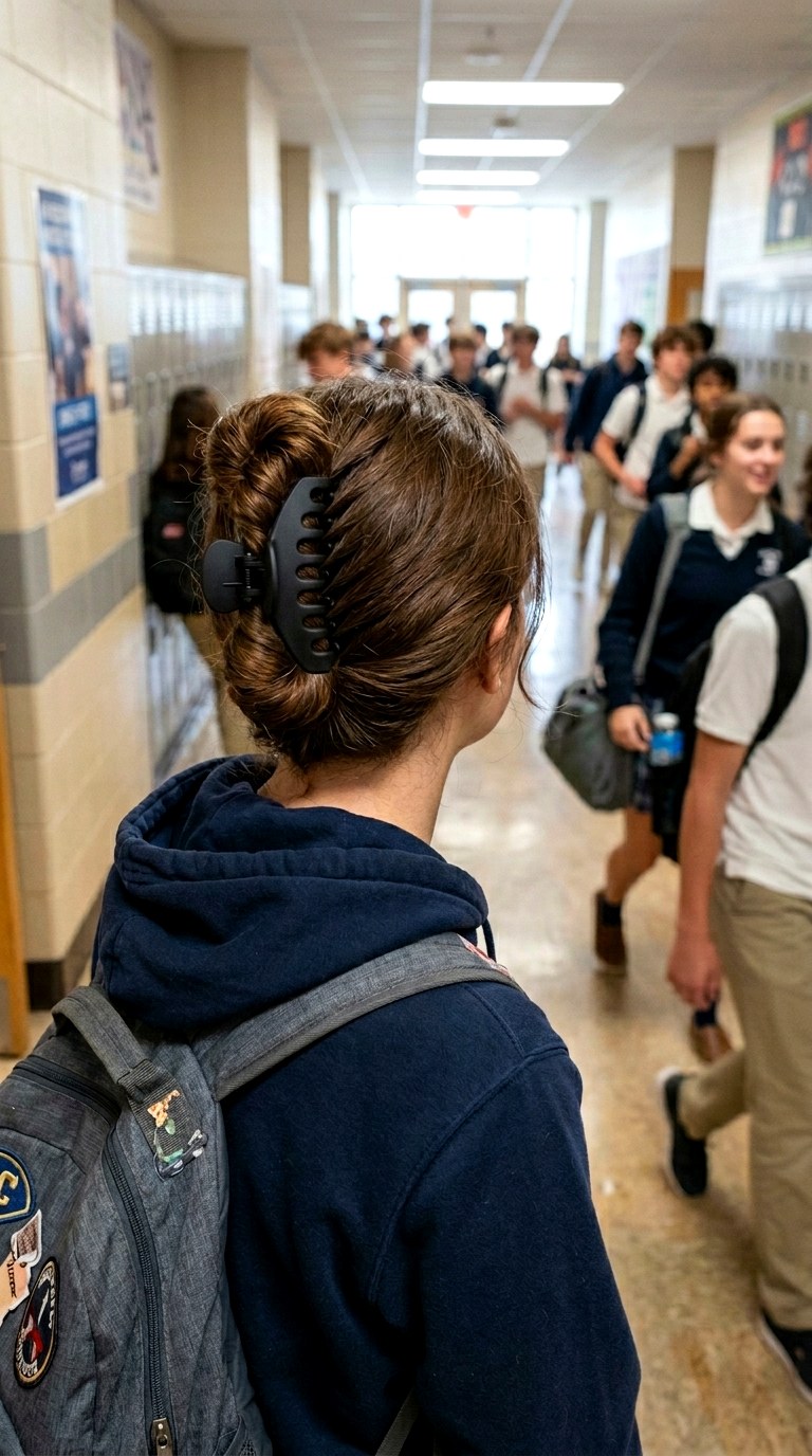 Claw Clip Full Updo - 26 hairstyles for school
