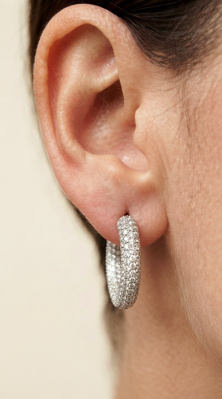 Clean Regularly for Maximum Fire - 24 diamond earring stack