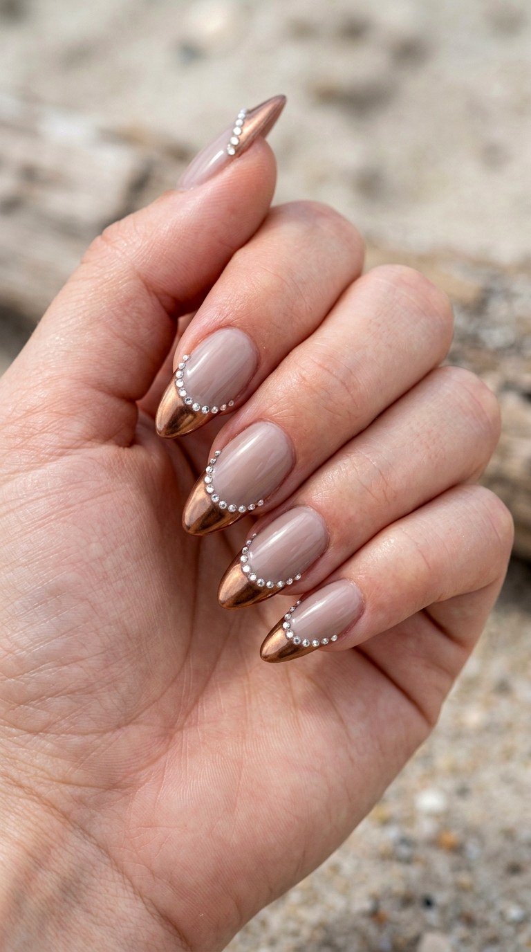 Coastal Cowgirl Bronze Tips - 29 Beach Summer Acrylic Nails