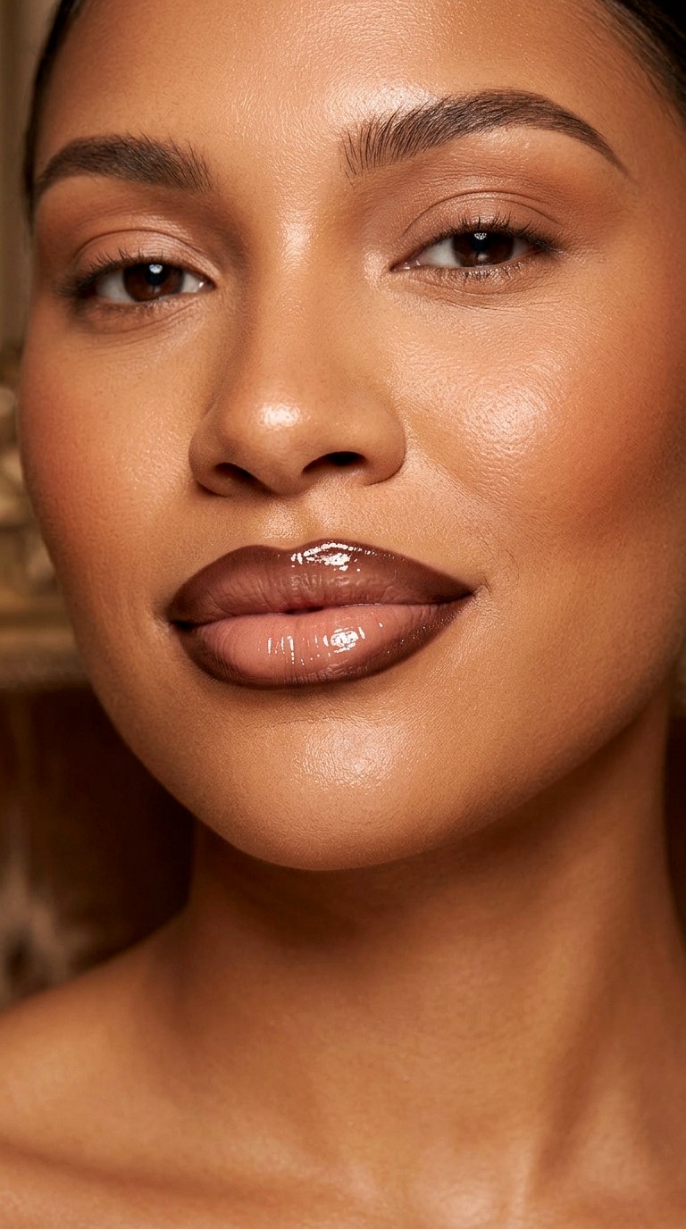 Cocoa Ombre Lips - 27 Viral Bold Pouty Lips Makeup Trends Taking Over 2026