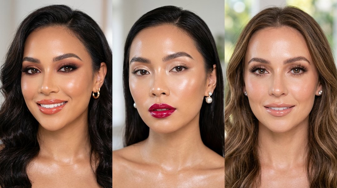 Collage of makeup trends