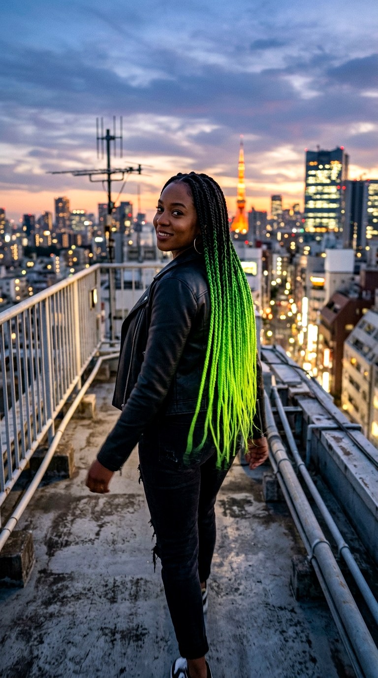 Color Melt Ombre Braids - 27 braided hairstyles for black women