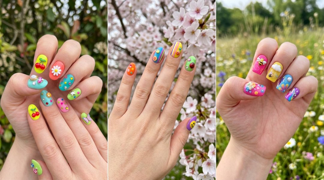 Contrast Spring Colorful Junk Nails