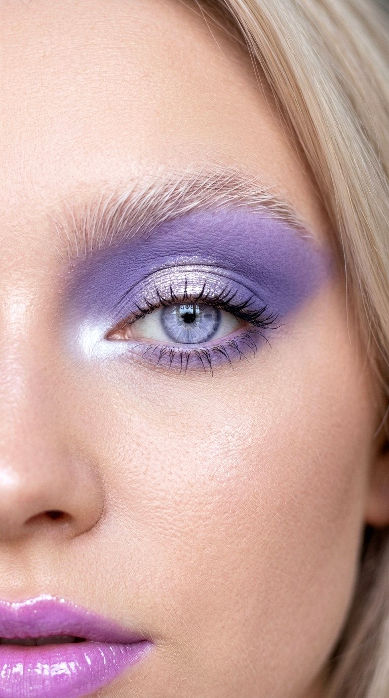 Cool Toned Lavender Ice - 21 colorful makeup looks