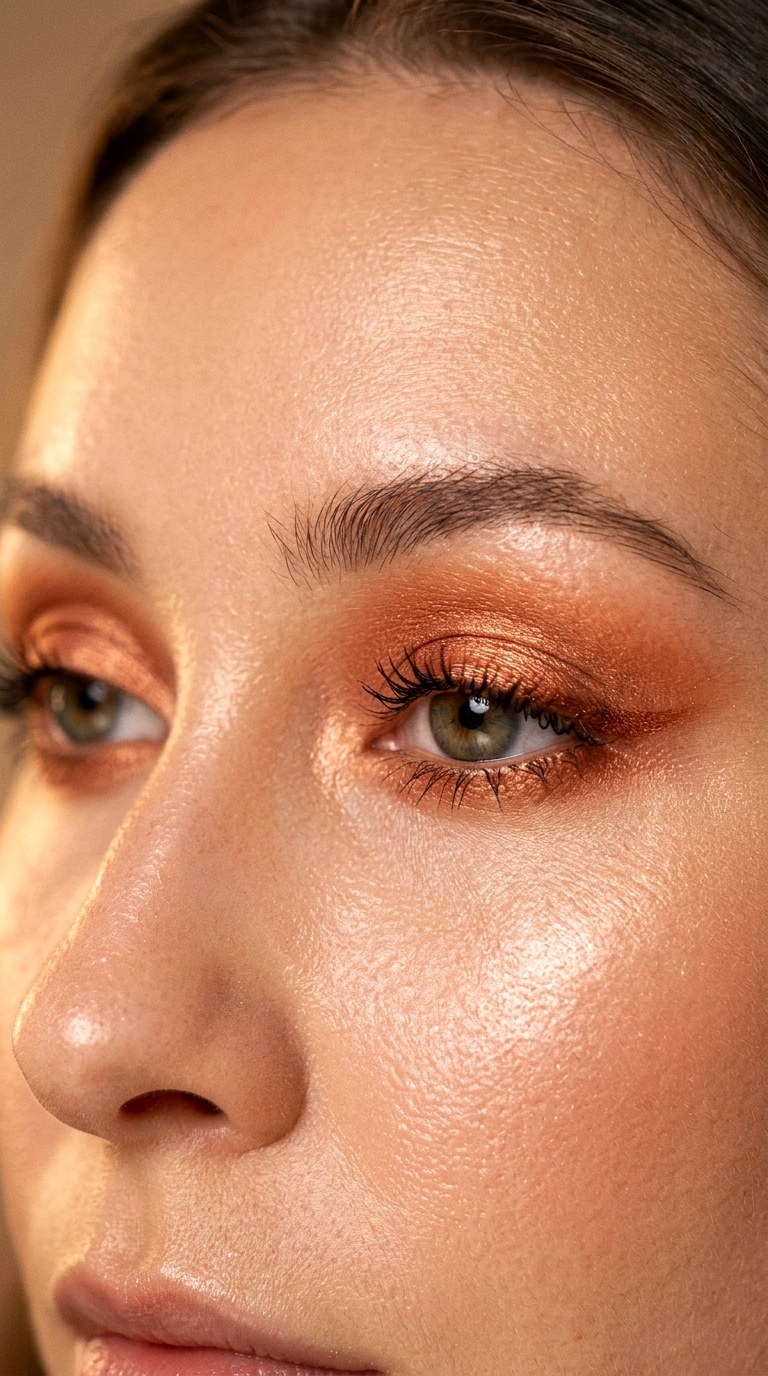 Copper Halo Eyeliner Effect - 21 Solar Flare Spring Eyeliner Radiant Inner-Corner Glow Wings for a Warm Seasonal Aura
