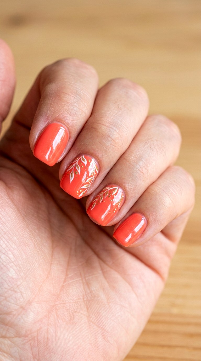 Coral Burst Energy - 26 Durable Spring Color Street Nails