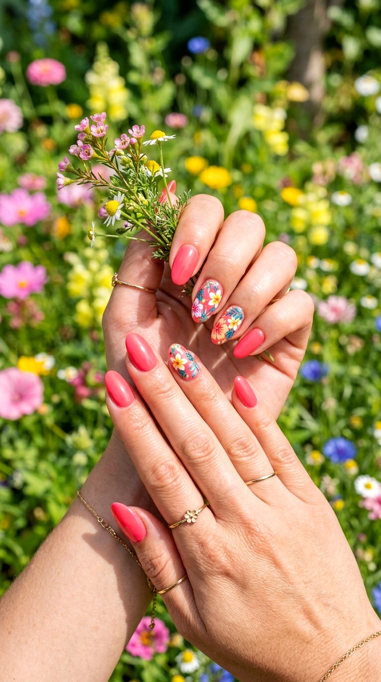 Coral Pink - 20 Spring Nail Colors That Will Instantly Brighten Your Look
