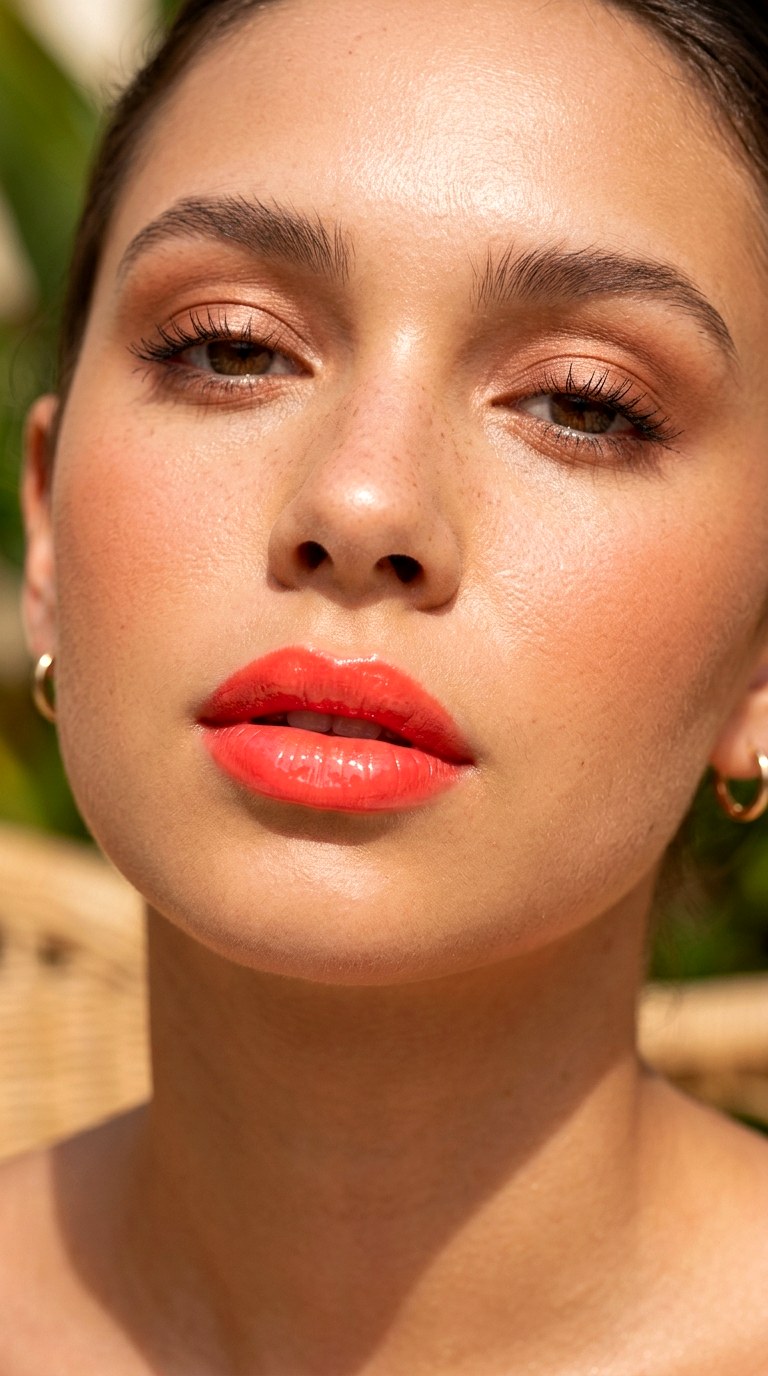 Coral Shine Lips - 20 glossy lips makeup 2026