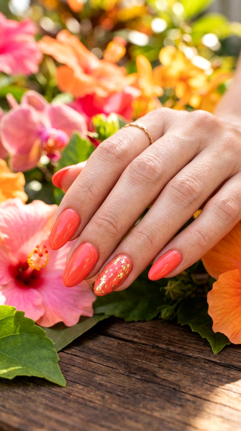 Coral Spring Nails - 30 Gorgeous Spring Nail Designs That Are Trending Right Now