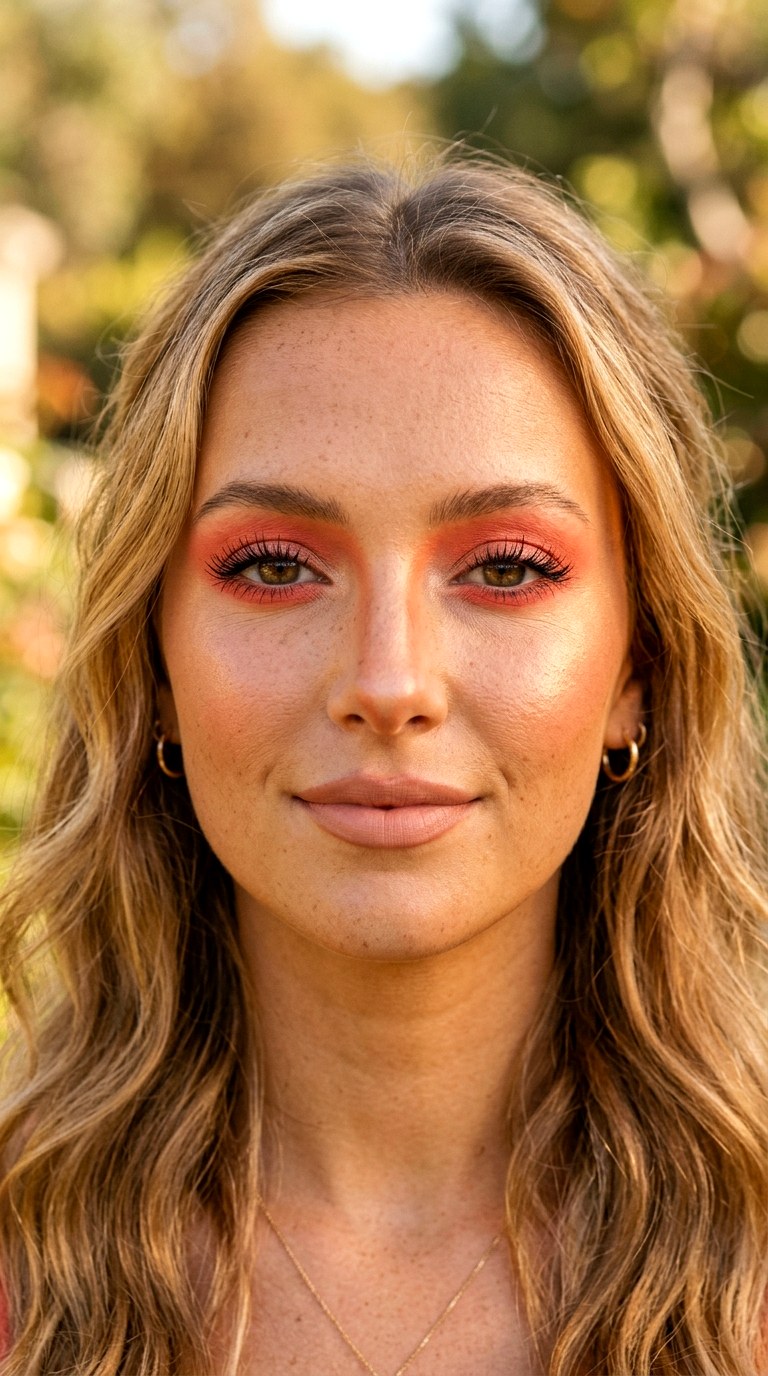 Coraline Coral Haze - 21 colorful makeup looks
