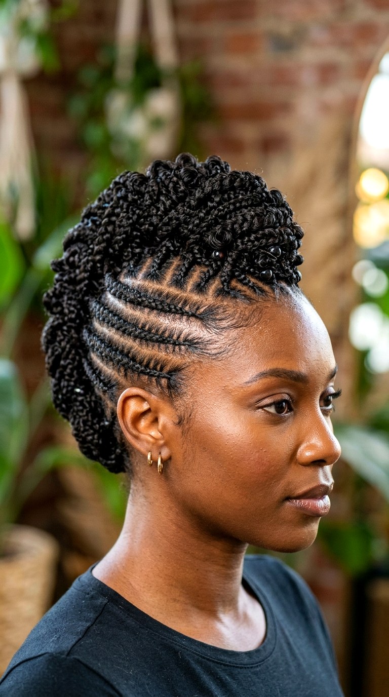 Cornrow Mohawk Faux Hawk - 26 cornrow hairstyles for women