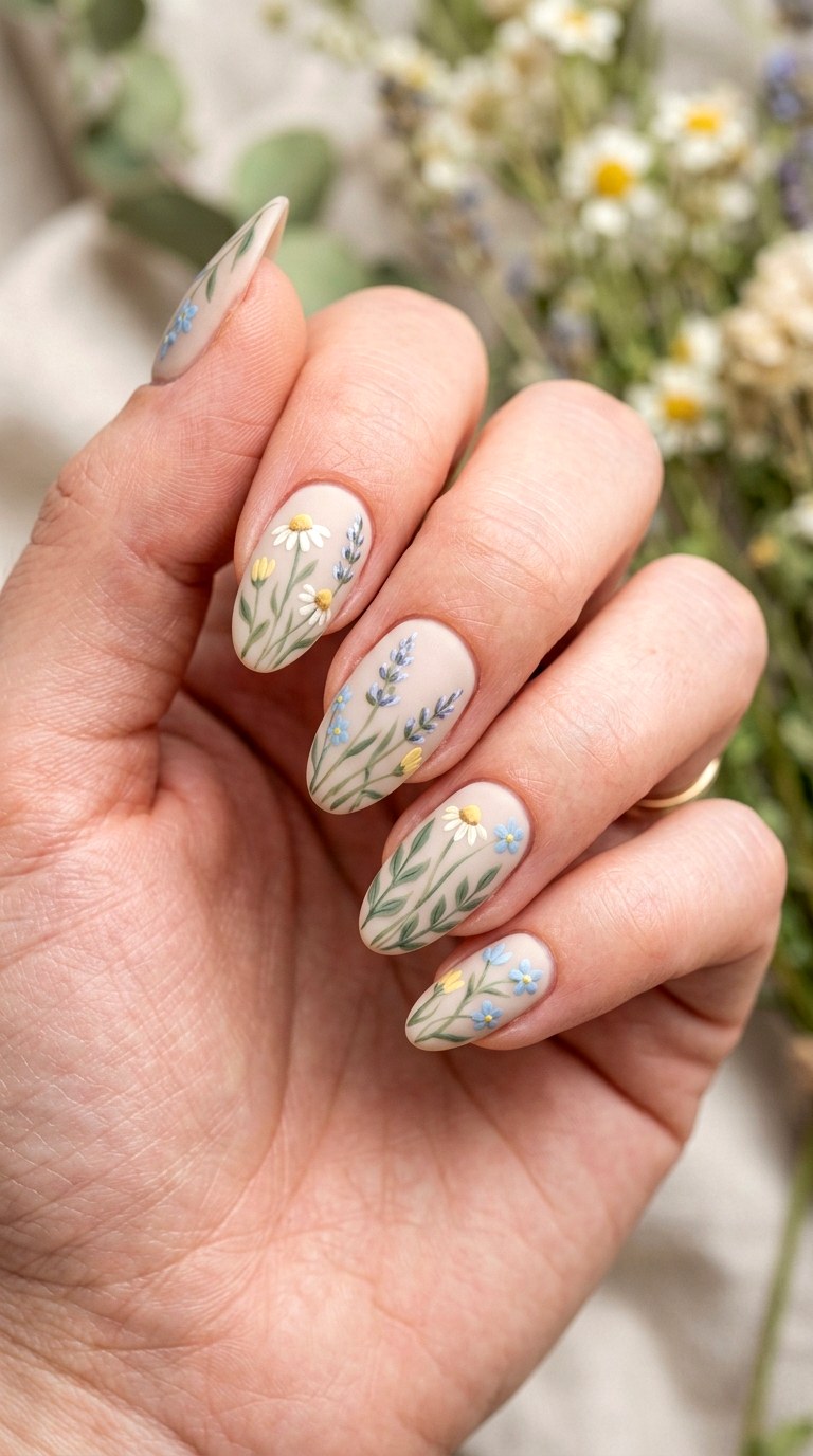 Cottagecore Floral Mix - 25 Early Season Spring Multicolor Nails