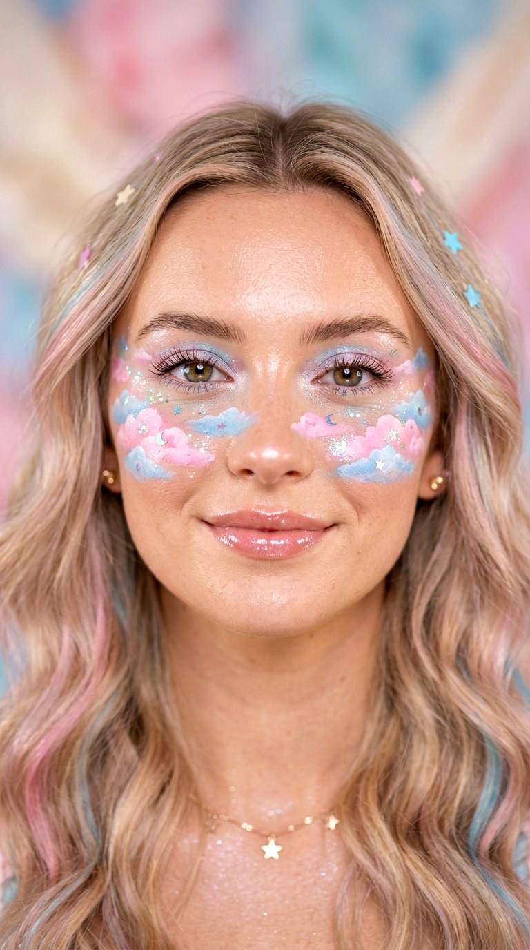 Cotton Candy Cloud Makeup - 23 silly makeup
