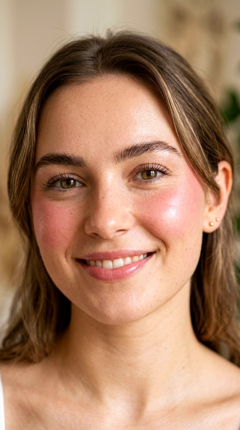 Cream Blush Radiance Look - 22 Clean Radiant Face Makeup Trend